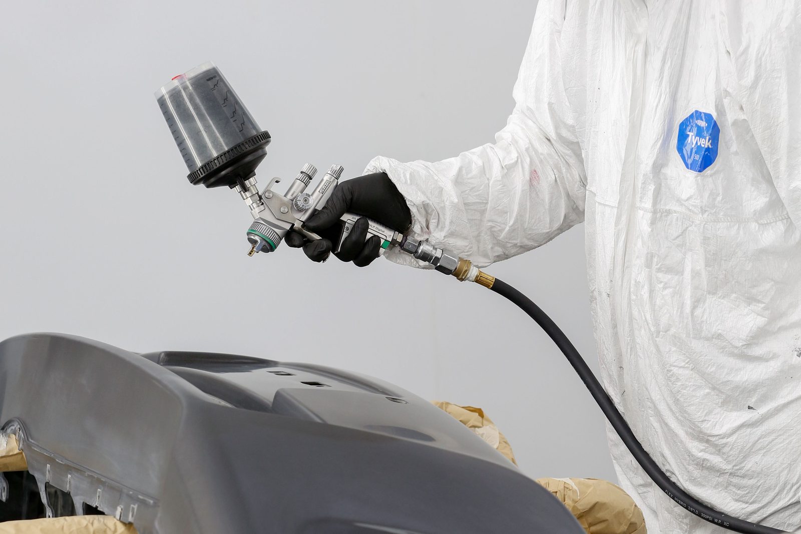 Orange Peel Showing on an Automotive Topcoat and the Clearco